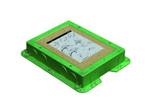 Коробка монтажная для люков SF200-1, KF200-1, 52050202-035, в бетон, глубина 54,5-90 мм, пластик