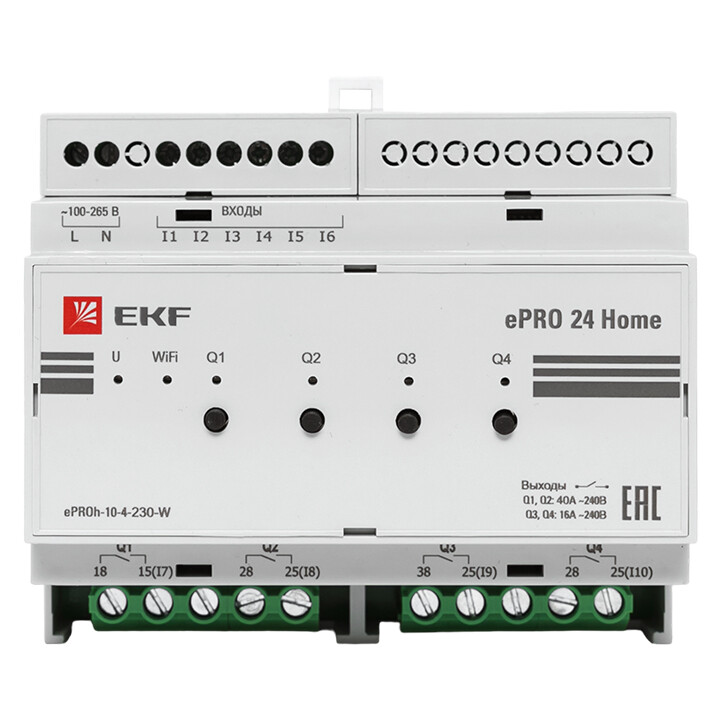 Контроллер ePRO 24 удаленного управления 6вх\4вых 230В WiFi Home