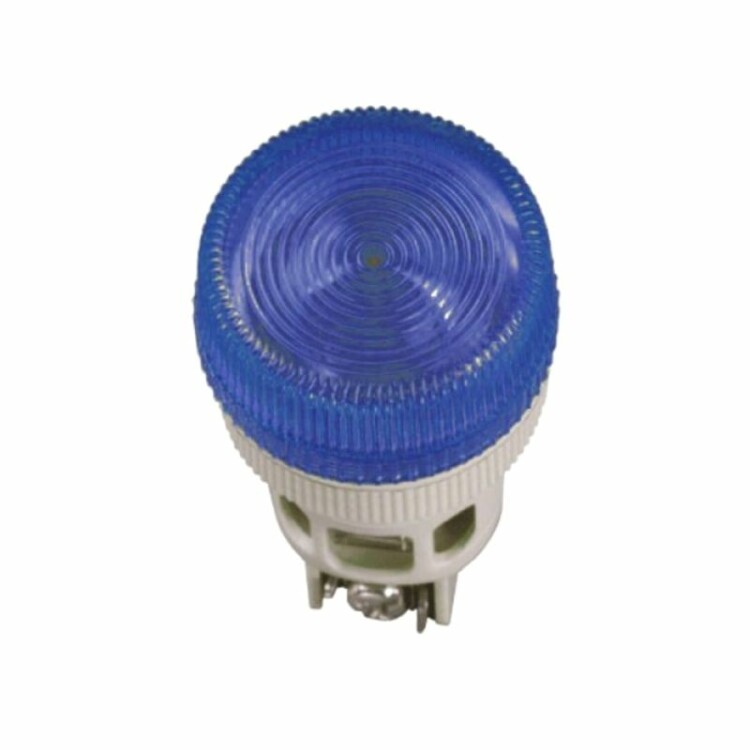 Лампа ENR-22 сигнальная, цилиндр d22мм неон/240В синий ИЭК
