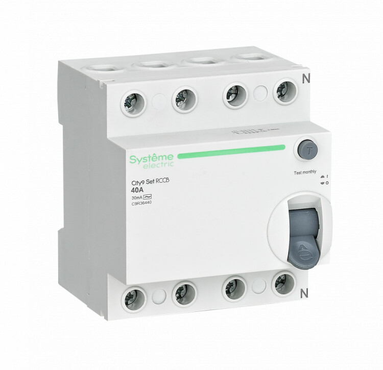 City9 Set Выключатель дифференциального тока (ВДТ) 40А 4P 30мА Тип-AC 400В