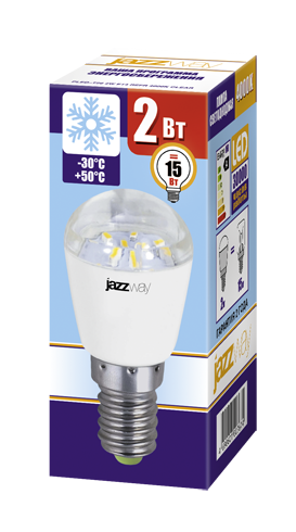 Лампа светодиод. (LED) Мини Е14 2Вт 150лм 4000К 230В для холодил. прозр. Jazzway
