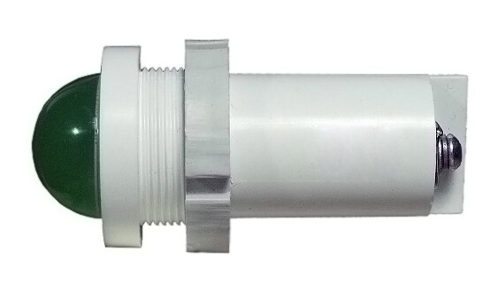 Светодиод. коммутат. лампа зеленая СКЛ-14А 24В АС/DC, D=22мм