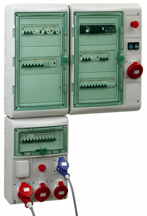 Бокс настенный IP65 3x12М с прозр. дверью (Kaedra), 610х340х160мм, с шиной PE