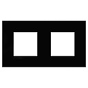 Рамка 2+2 мод. (2-мест.) ARTLEBEDEV Avanti черный квадрат-Электроустановочные изделия (ЭУИ) - купить по низкой цене в интернет-магазине, характеристики, отзывы | АВС-электро