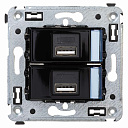 USB зарядное устройство в стену, "Avanti", "Черный квадрат"-USB-розетки (зарядные устройства) - купить по низкой цене в интернет-магазине, характеристики, отзывы | АВС-электро