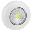 Светильник пушлайт (LED*1 COB) ПЛАСТИК. на 2-стор. скотче бел. (3хААА) ЭРА-Светильники-пушлайт (pushlight) - купить по низкой цене в интернет-магазине, характеристики, отзывы | АВС-электро