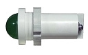 Светодиод. коммутат. лампа зеленая СКЛ-14А 24В АС/DC, D=22мм-