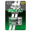Аккумулятор никель-металлгидридный AA 2500 мА/ч. 1,2В (уп.=2 шт.) ТРОФИ-Аккумуляторы - купить по низкой цене в интернет-магазине, характеристики, отзывы | АВС-электро