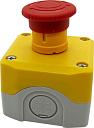 Кнопочный пост SALK178, 1 отверстие, желтый с кнопкой аварийного останова-Светосигнальная арматура и посты управления - купить по низкой цене в интернет-магазине, характеристики, отзывы | АВС-электро